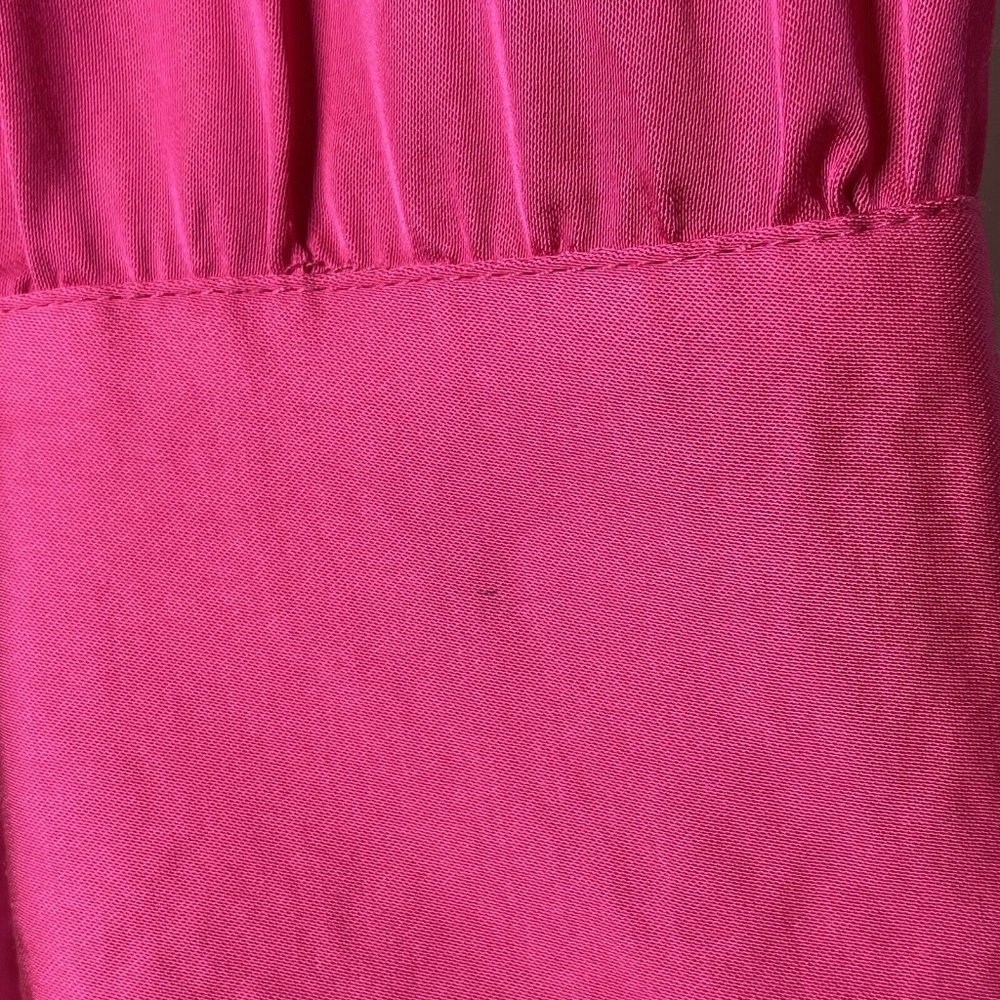 Decjuba Pink Fuchsia Demi Oversized Satin Shirt Blouse Top Size M Long Sleeve - Picture 11 of 15